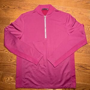 Greyson Pullover Mens M Pink Siasconset 1/4 Zip Golf Performance Midweight